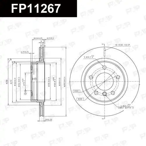 Тормозной диск FAP FP11267