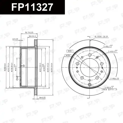 Тормозной диск FAP FP11327