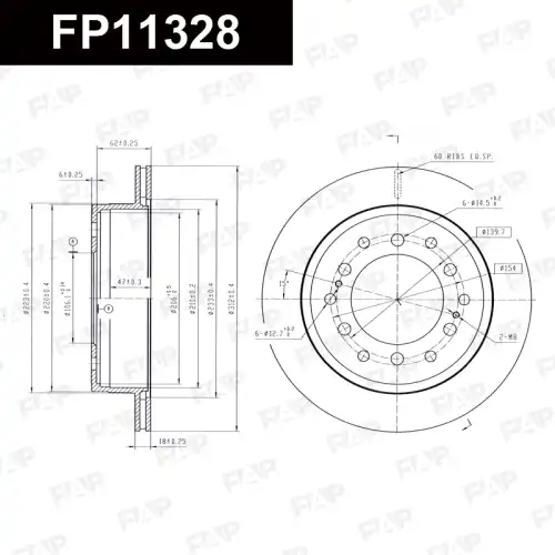 Тормозной диск FAP FP11328
