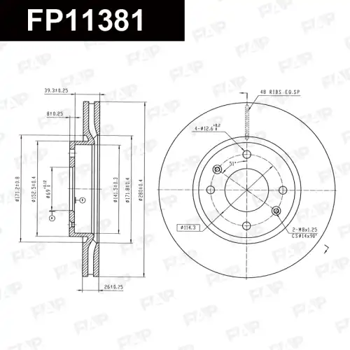 Тормозной диск FAP FP11381