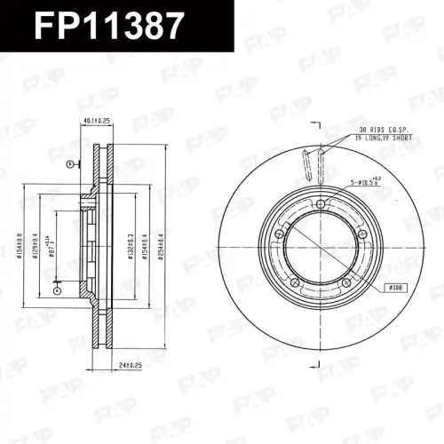 Тормозной диск FAP FP11387