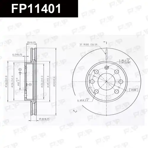 Тормозной диск FAP FP11401