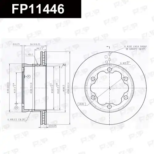 Тормозной диск FAP FP11446