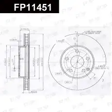 Тормозной диск FAP FP11451