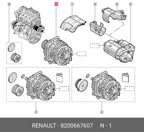 Генератор RENAULT 8200667607