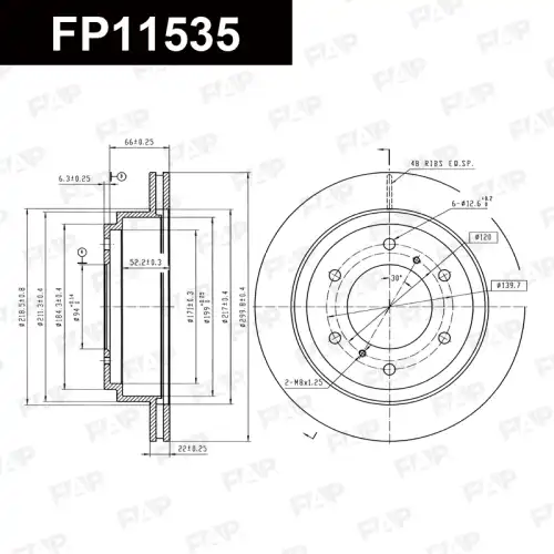 Тормозной диск FAP FP11535