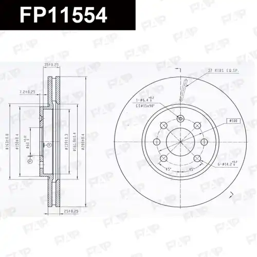 Тормозной диск FAP FP11554