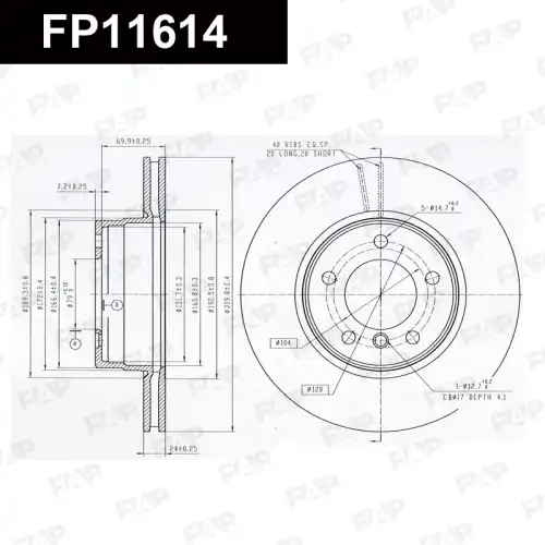 Тормозной диск FAP FP11614