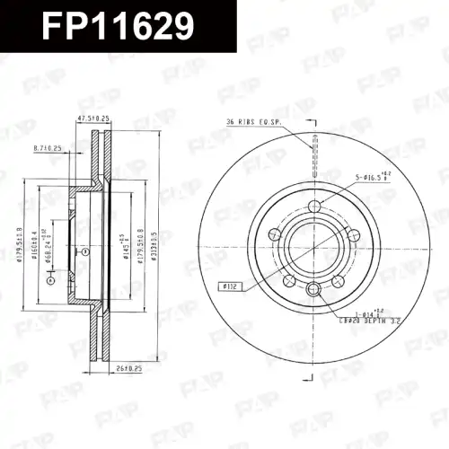 Тормозной диск FAP FP11629