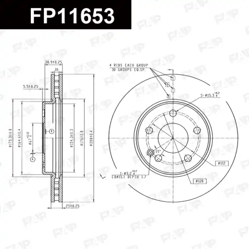 Тормозной диск FAP FP11653