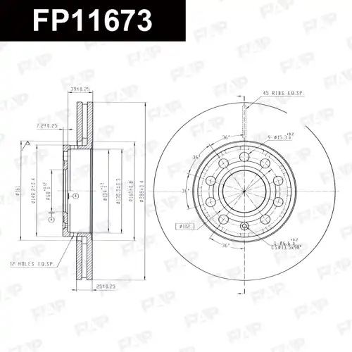 Тормозной диск FAP FP11673