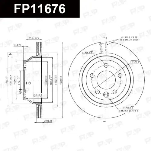 Тормозной диск FAP FP11676