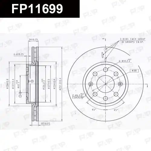 Тормозной диск FAP FP11699