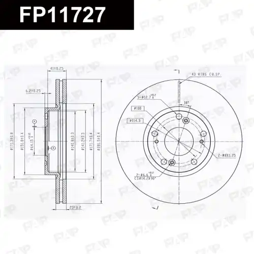 Тормозной диск FAP FP11727