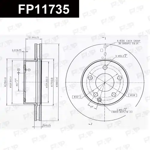 Тормозной диск FAP FP11735