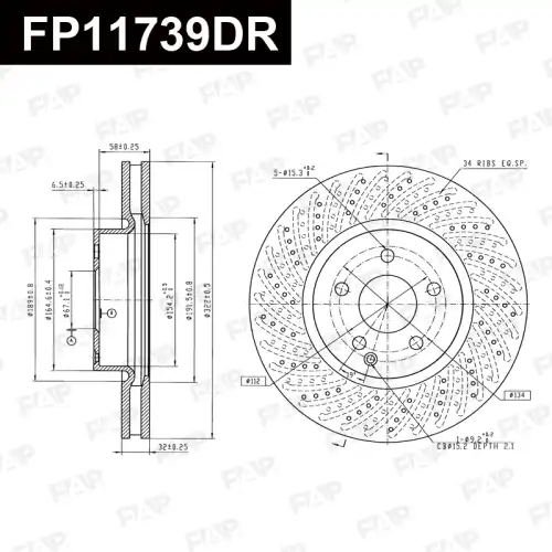 Тормозной диск FAP FP11739DR