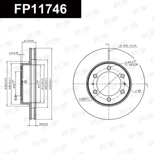 Тормозной диск FAP FP11746