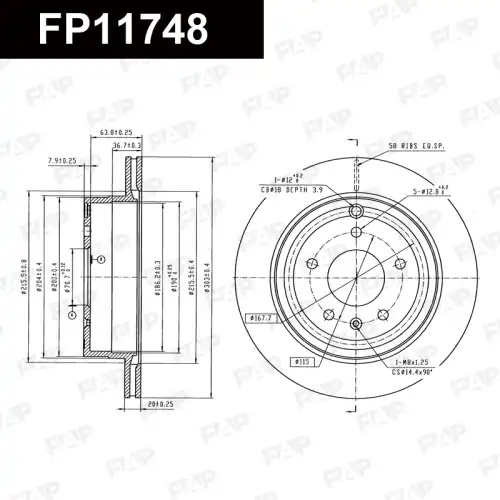 Тормозной диск FAP FP11748