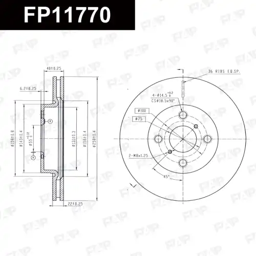 Тормозной диск FAP FP11770