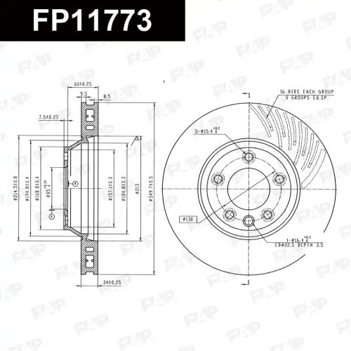 Тормозной диск FAP FP11773