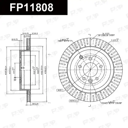Тормозной диск FAP FP11808