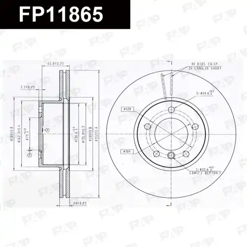 Тормозной диск FAP FP11865