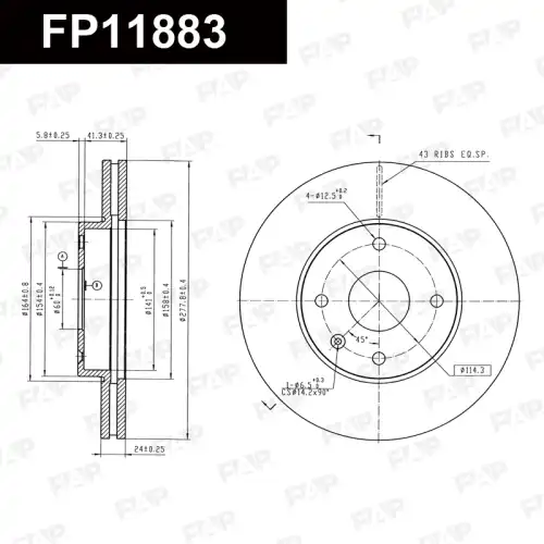 Тормозной диск FAP FP11883