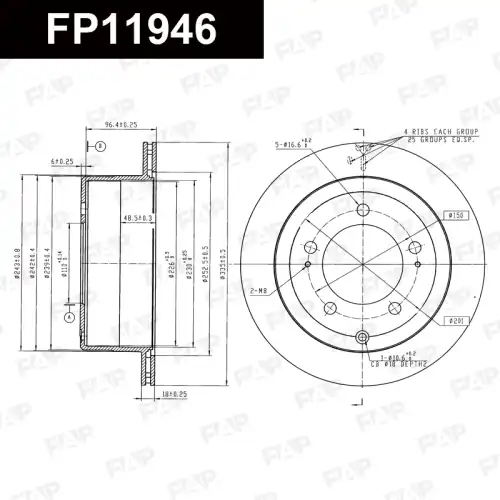 Тормозной диск FAP FP11946