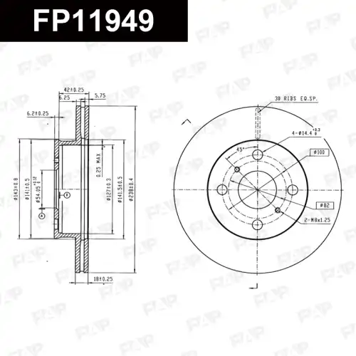 Тормозной диск FAP FP11949