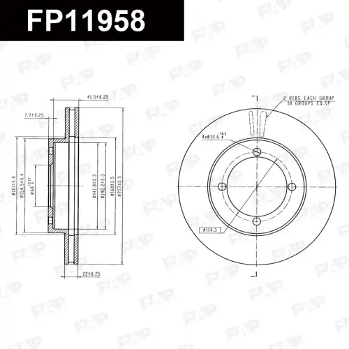 Тормозной диск FAP FP11958