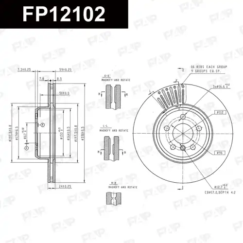 Тормозной диск FAP FP12102