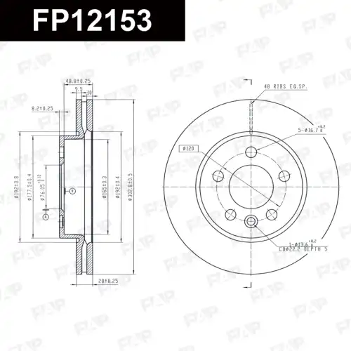 Тормозной диск FAP FP12153