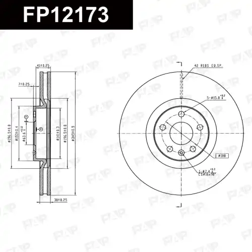 Тормозной диск FAP FP12173