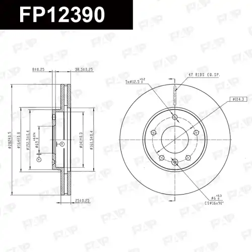 Тормозной диск FAP FP12390