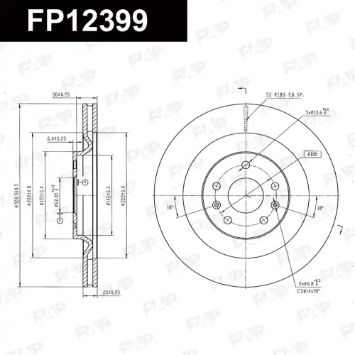 Тормозной диск FAP FP12399
