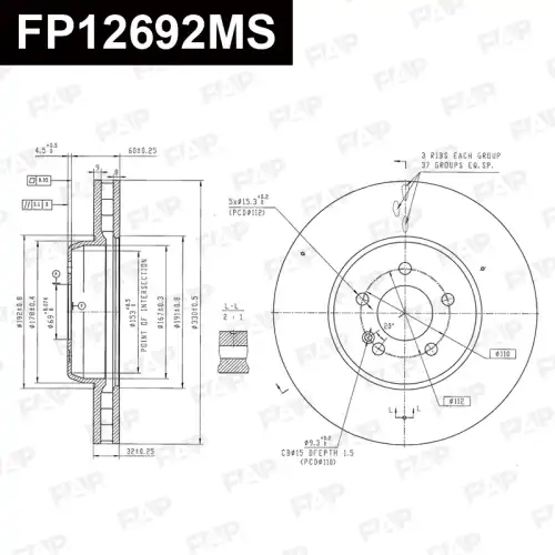Тормозной диск FAP FP12692MS