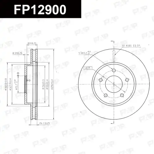 Тормозной диск FAP FP12900