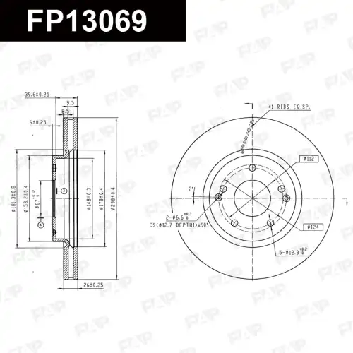 Тормозной диск FAP FP13069