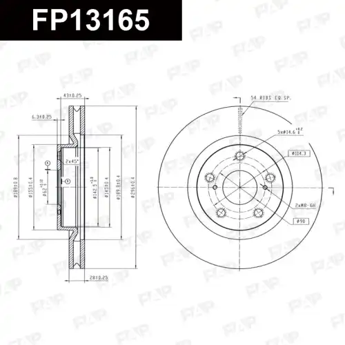 Тормозной диск FAP FP13165