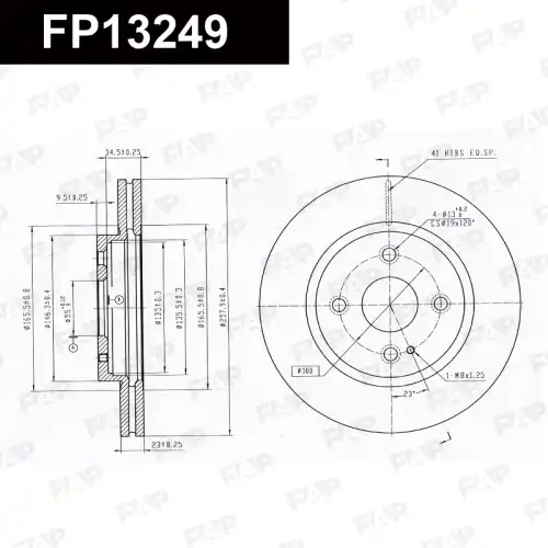 Тормозной диск FAP FP13249