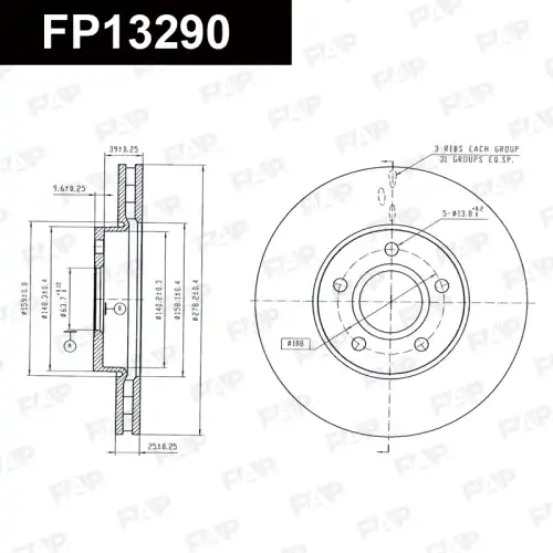 Тормозной диск FAP FP13290