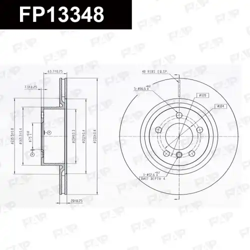 Тормозной диск FAP FP13348