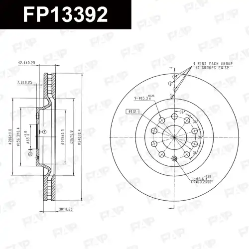 Тормозной диск FAP FP13392