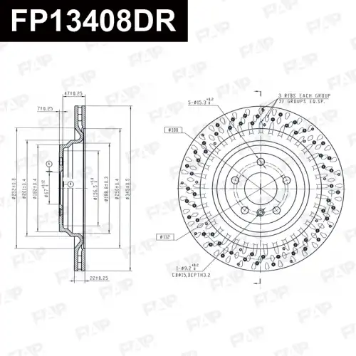 Тормозной диск FAP FP13408DR