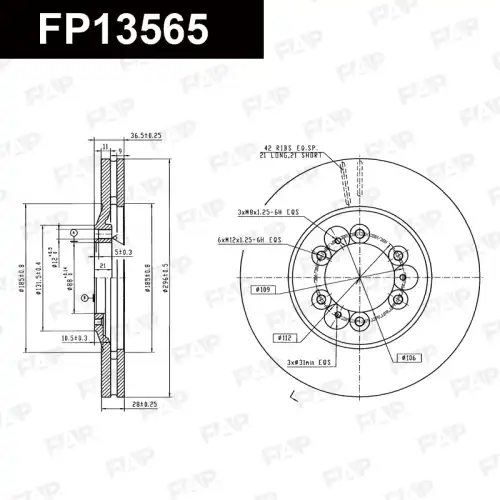 Тормозной диск FAP FP13565