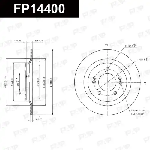 Тормозной диск FAP FP14400
