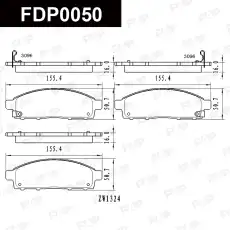 Тормозные колодки дисковые FAP FDP0050