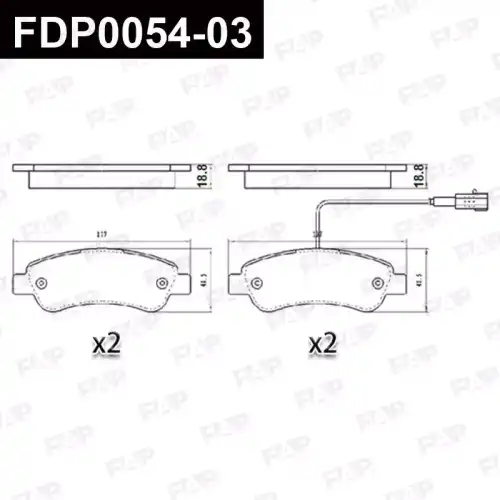 Тормозные колодки дисковые FAP FDP005403