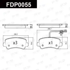 Тормозные колодки дисковые FAP FDP0055