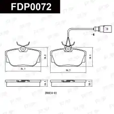 Тормозные колодки дисковые FAP FDP0072